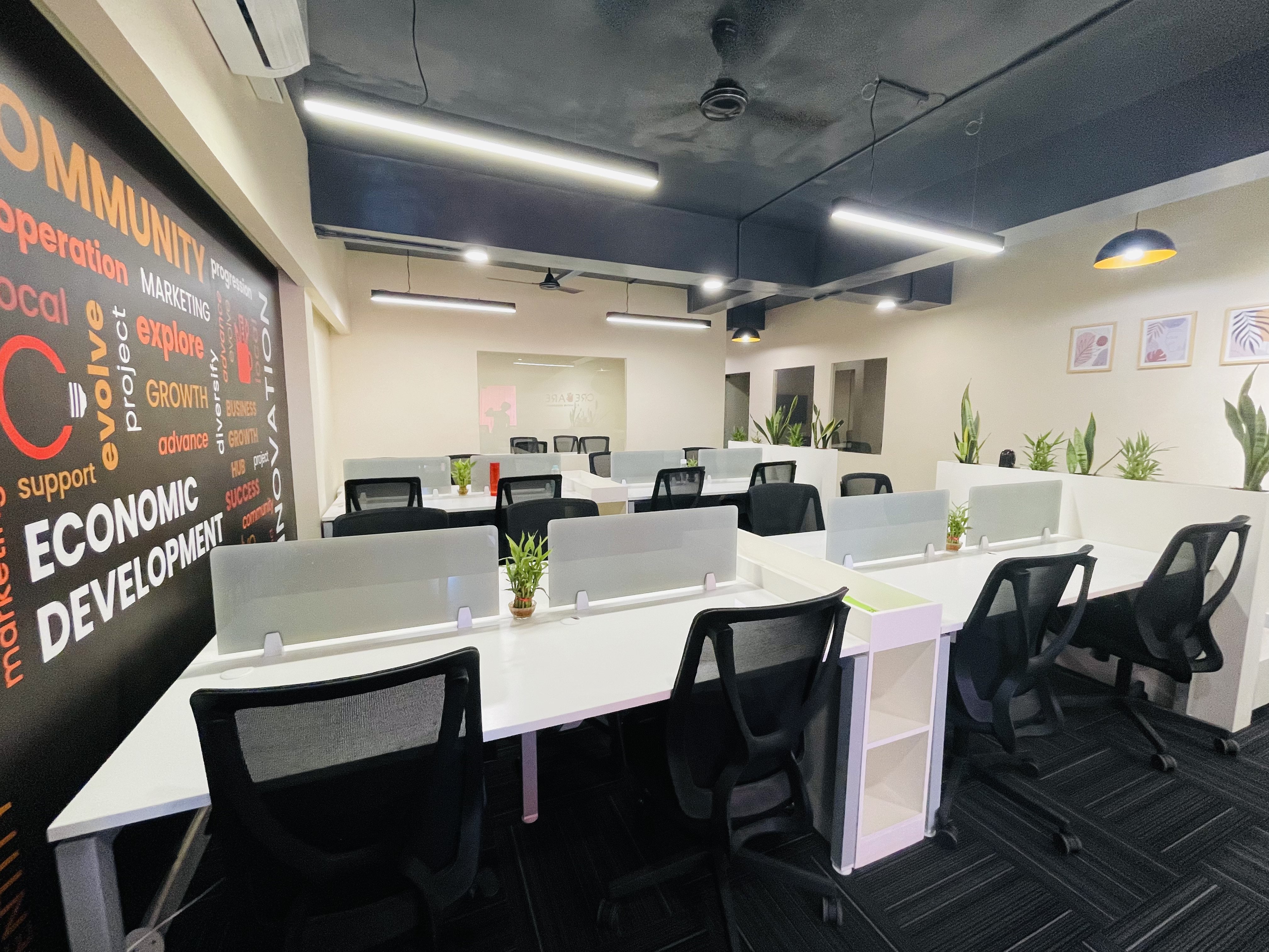 Open coworking floor at Electronic City Bangalore
