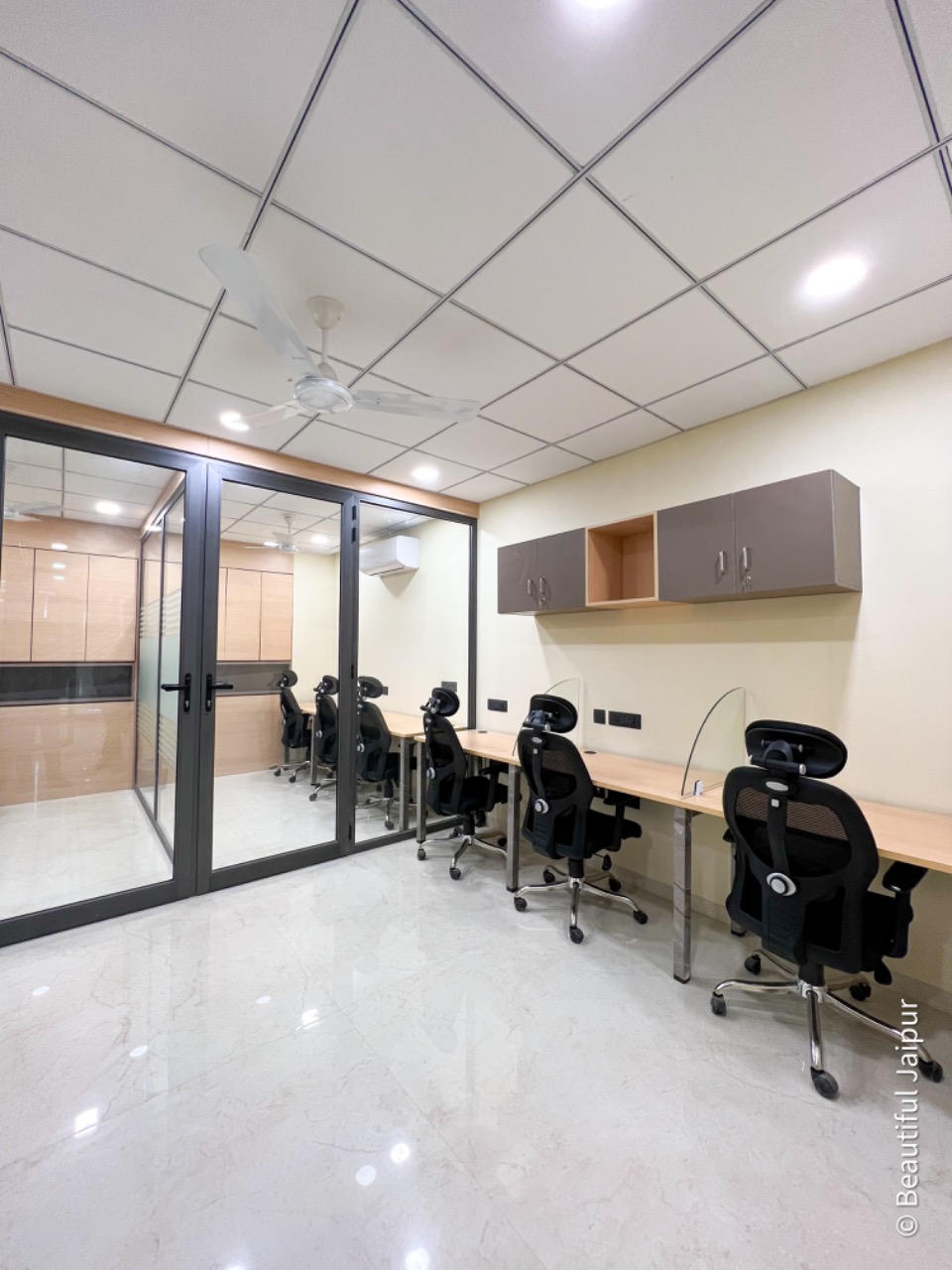 Dedicated desk coworking space at Creware Coworks Jaipur and Bangalore